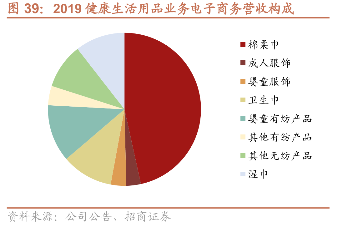 2019健康生活用品业务电子商务营收构成