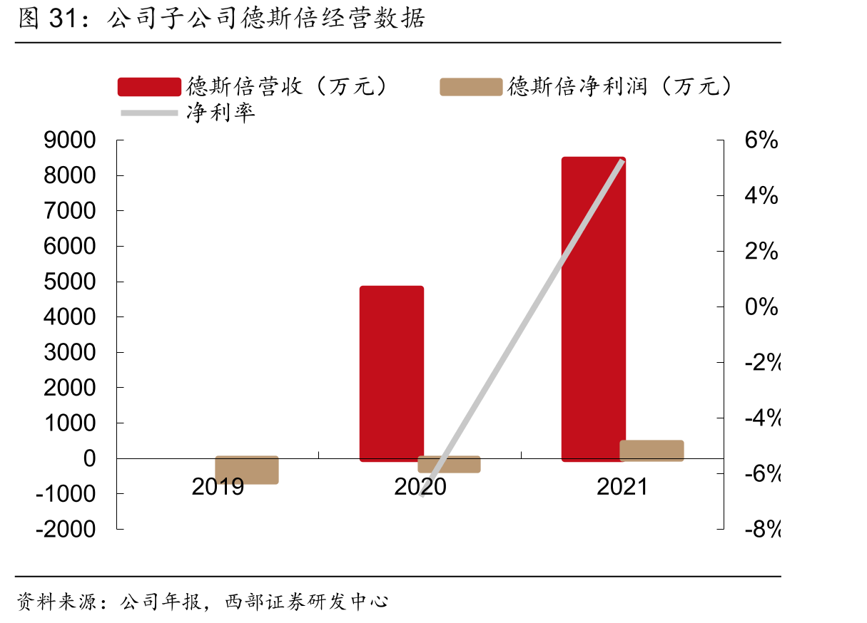 公司子公司德斯倍经营数据