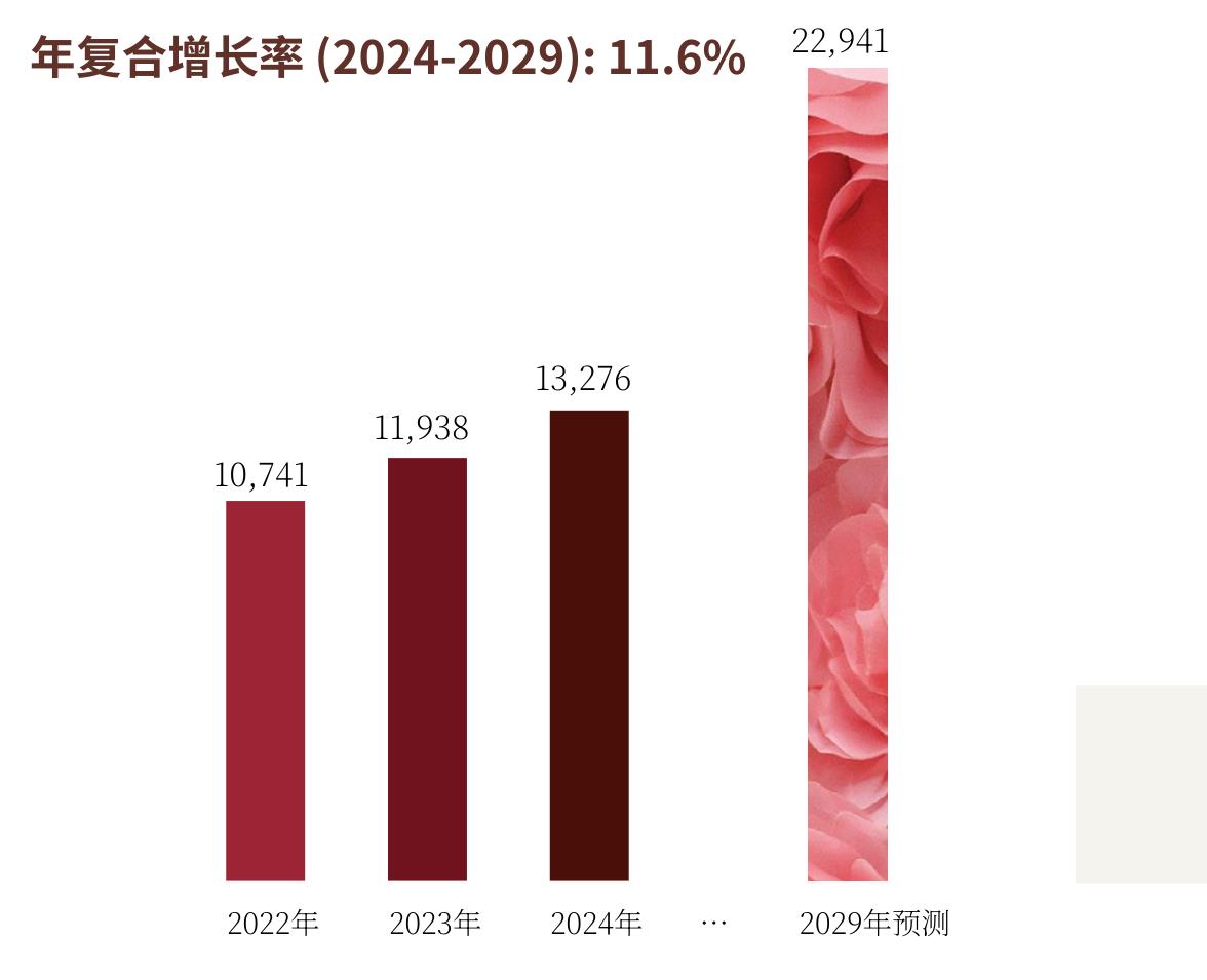 年复合增长率（2024-2029)：11.6%
