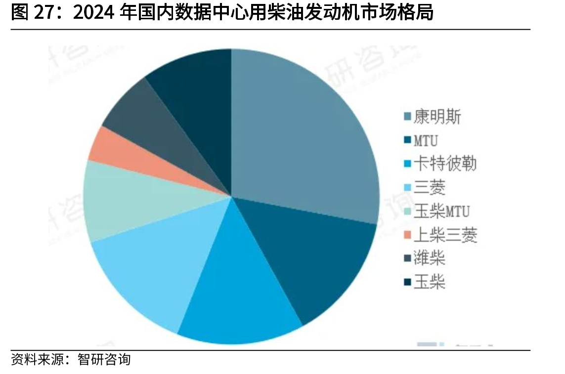 2024年国内数据中心用柴油发动机市场格局