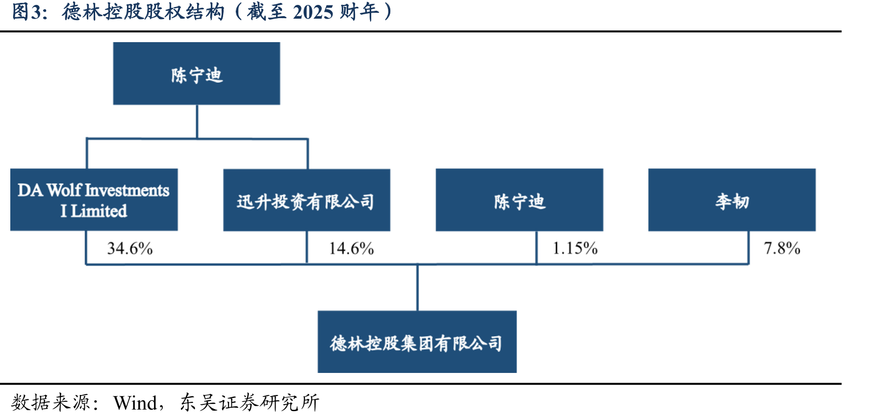 德林控股股权结构（截至2025财年）