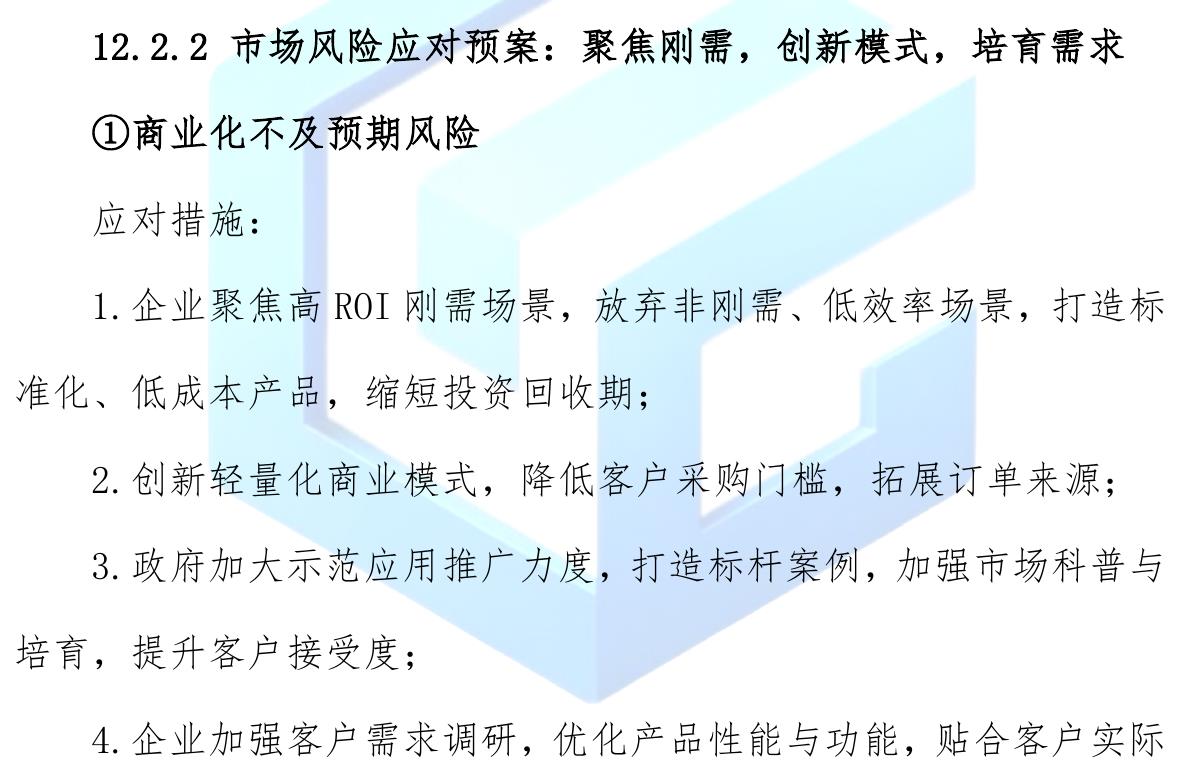 12.2.2市场风险应对预案：聚焦刚需，创新模式，培育需求