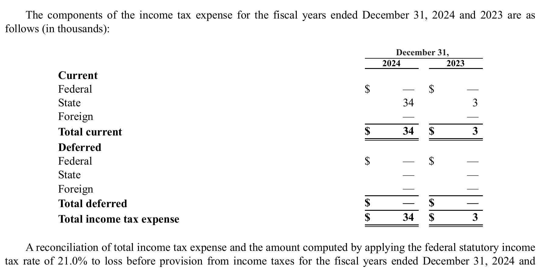 **The following table presents selected financial information about revenues, expenses and net loss for the years ended December 31, 2024 and 2023 for the Company’s one reportable segment：**_第5页