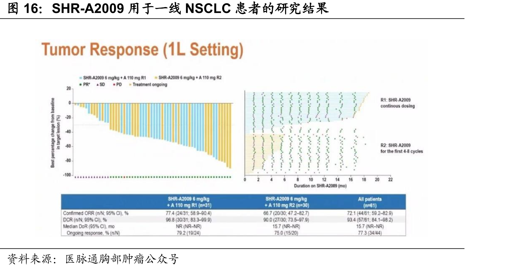SHR-A2009用于一线NSCLC患者的研究结果