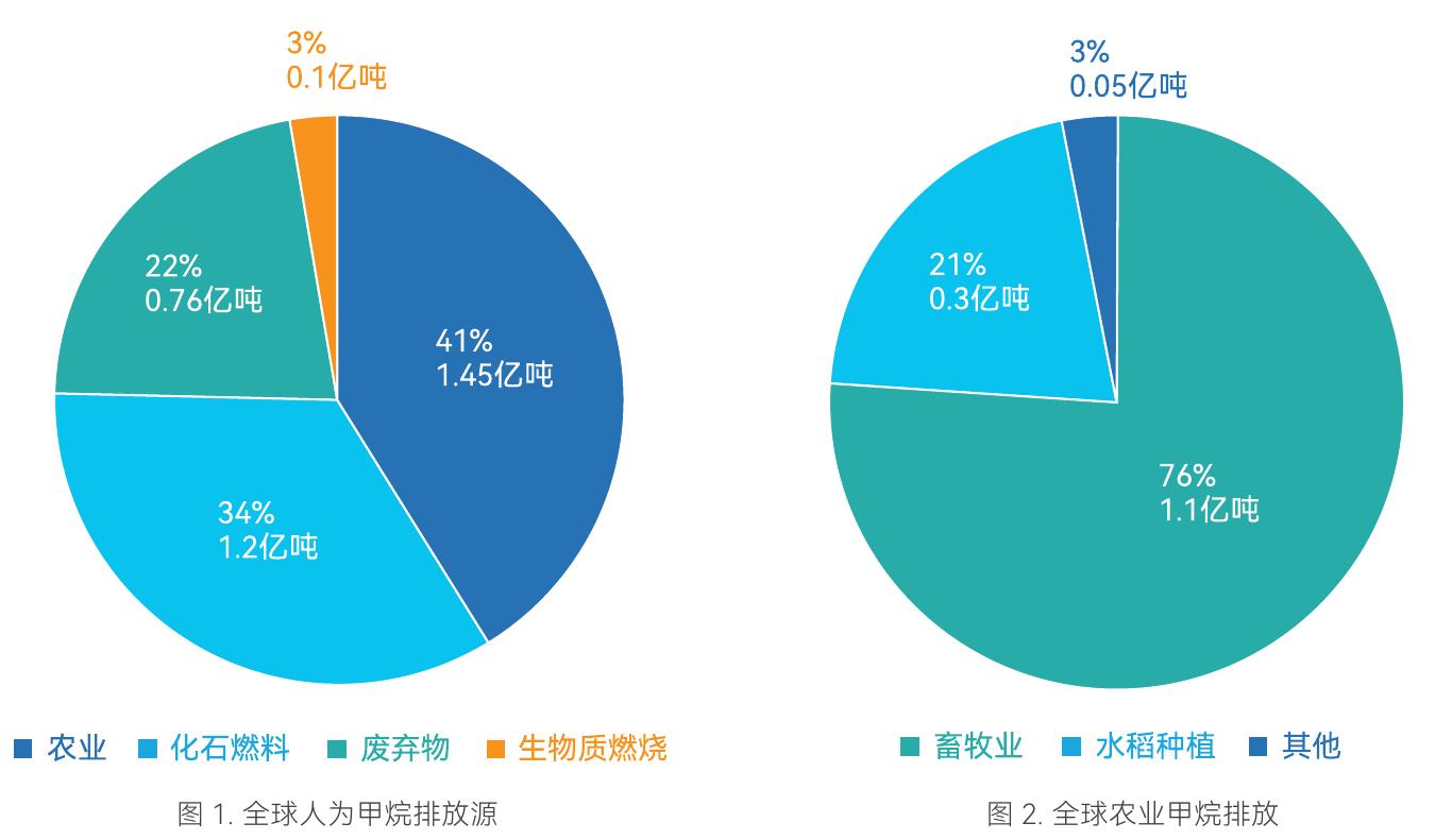 图1.全球人为甲烷排放源