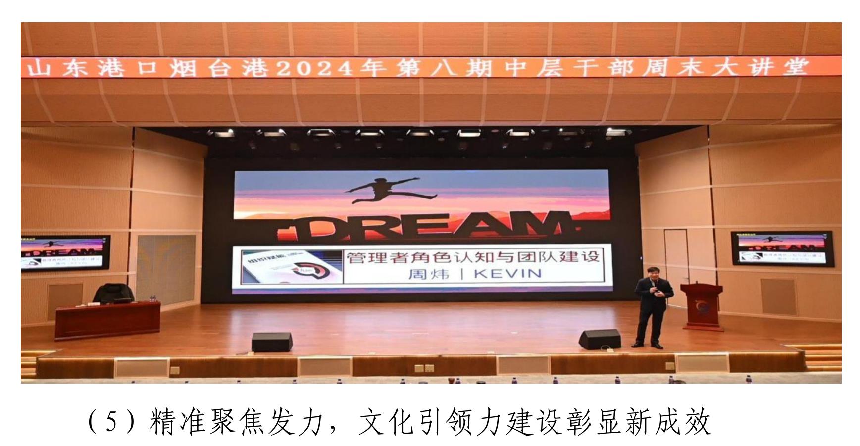 山东港口烟台港2024年第八期中层干部周末大讲堂