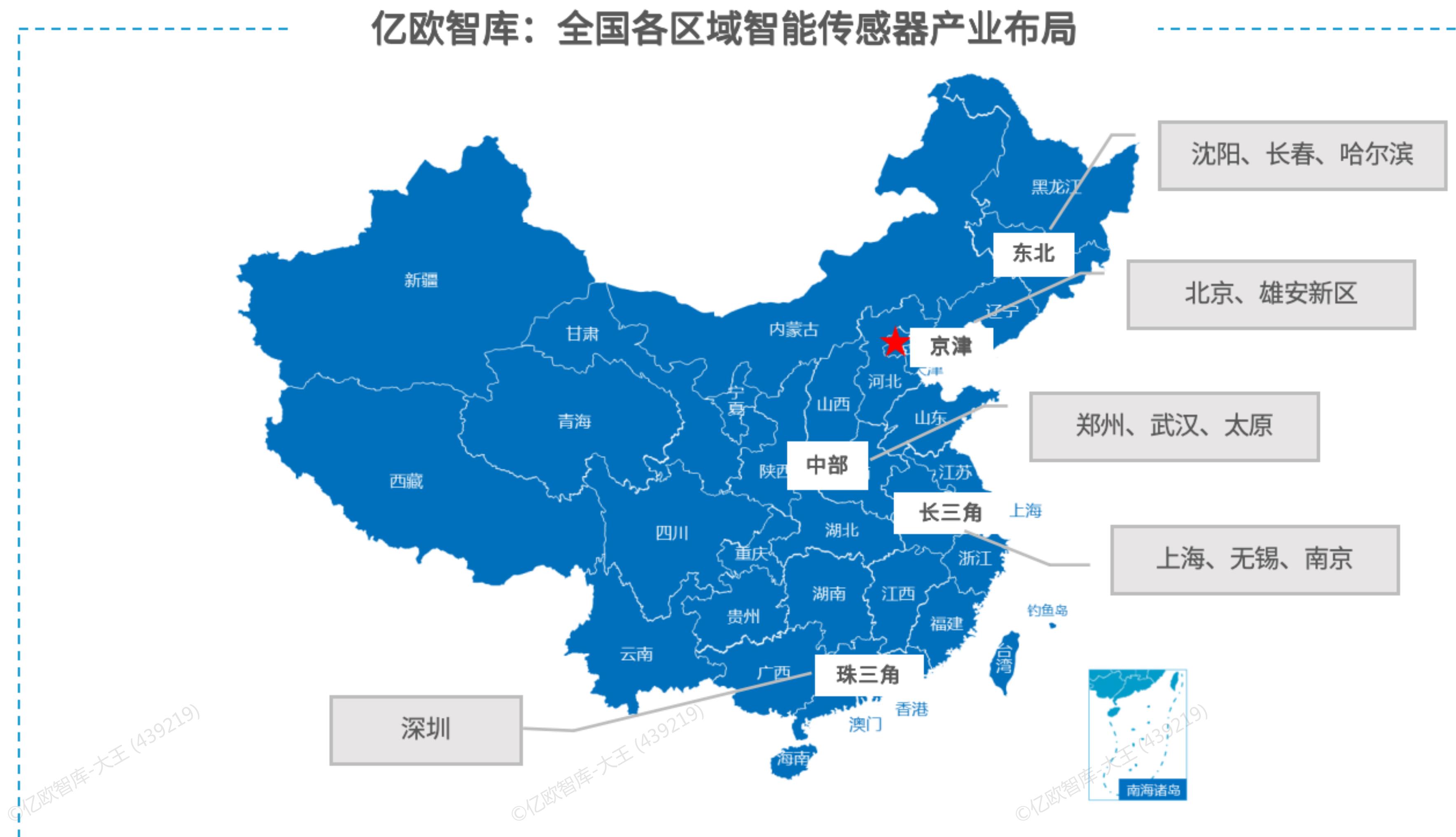 亿欧智库：全国各区域智能传感器产业布局