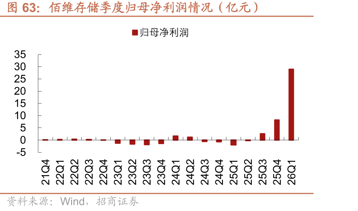 佰维存储季度归母净利润情况（亿元）