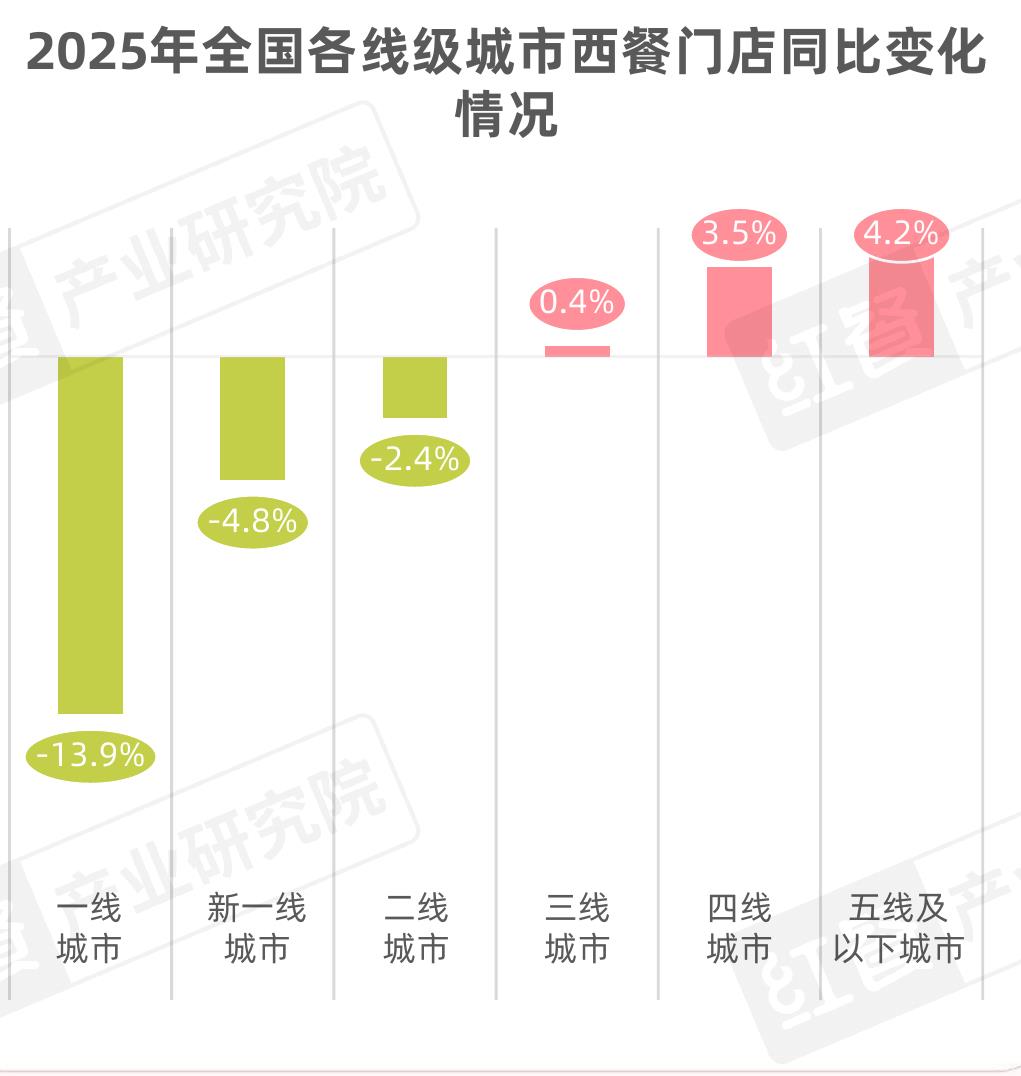 2025年全国各线级城币西餐门店分布情况_第4页