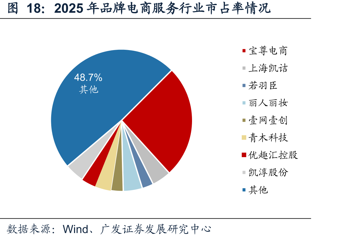 2025年品牌电商服务行业市占率情况