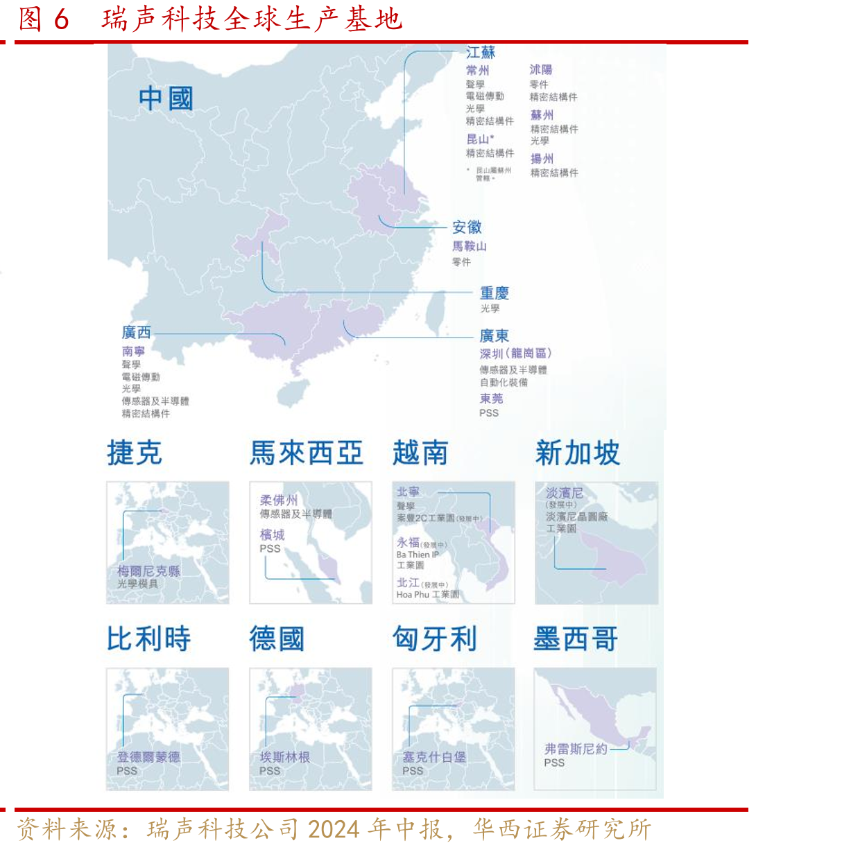 图6瑞声科技全球生产基地