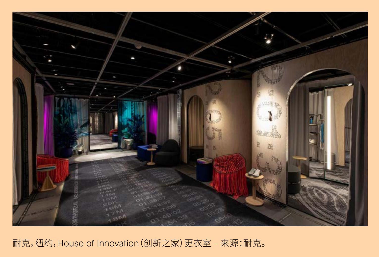 耐克,纽约,House of Innovation(创新之家)更衣室－来源：耐克。