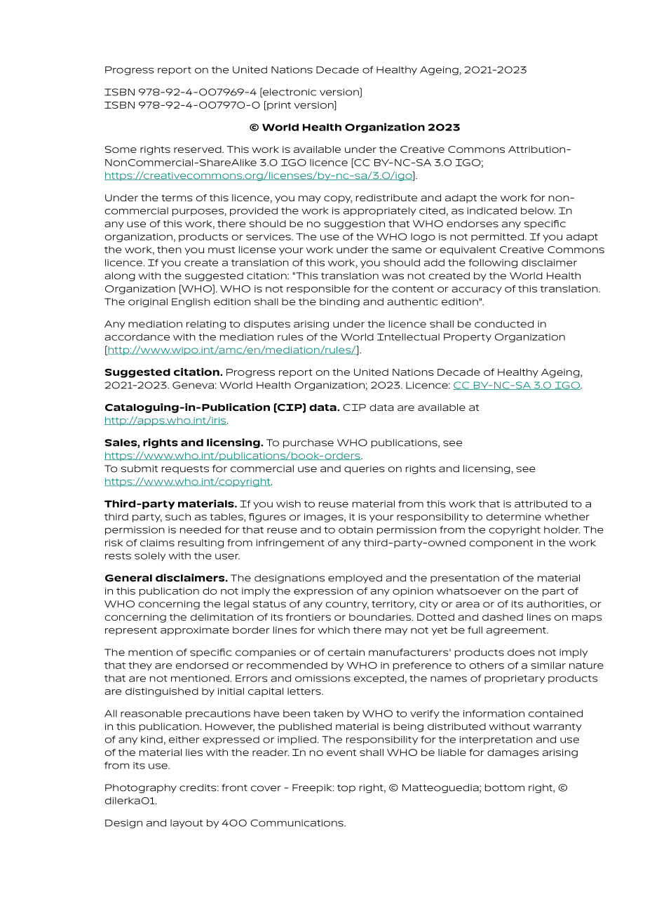 WHO：联合国健康老龄化十年进展报告（2021-2023年）（英文版）（88页）.pdf_第4页