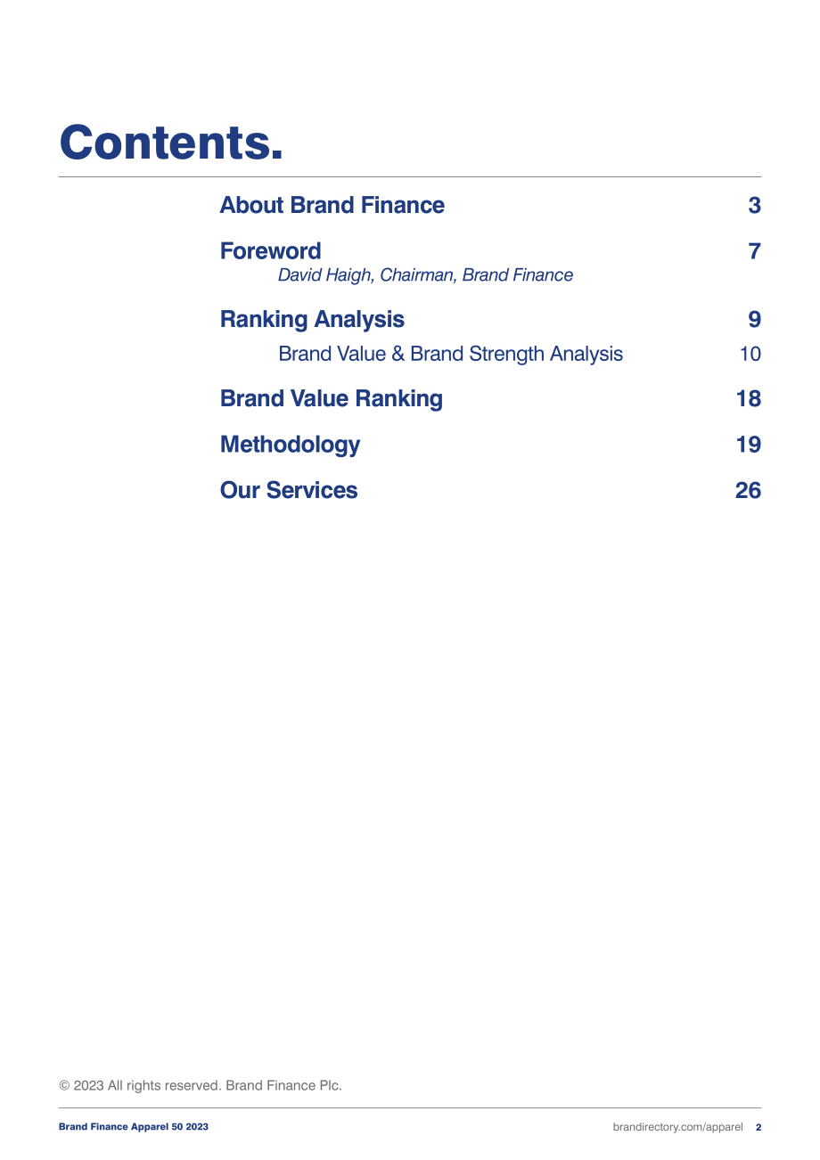 Brand Finance：2023年全球服装品牌价值50强报告（英文版）（31页）.pdf_第2页