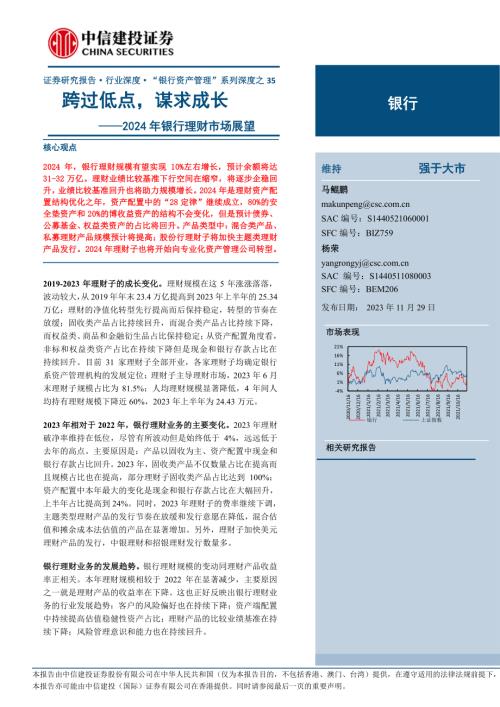 银行业“银行资产管理”系列深度之35：2024年银行理财市场展望跨过低点谋求成长-231129（33页）.pdf