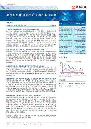 汽车行业：颠覆与突破油电平价点燃汽车出海潮-230511.pdf