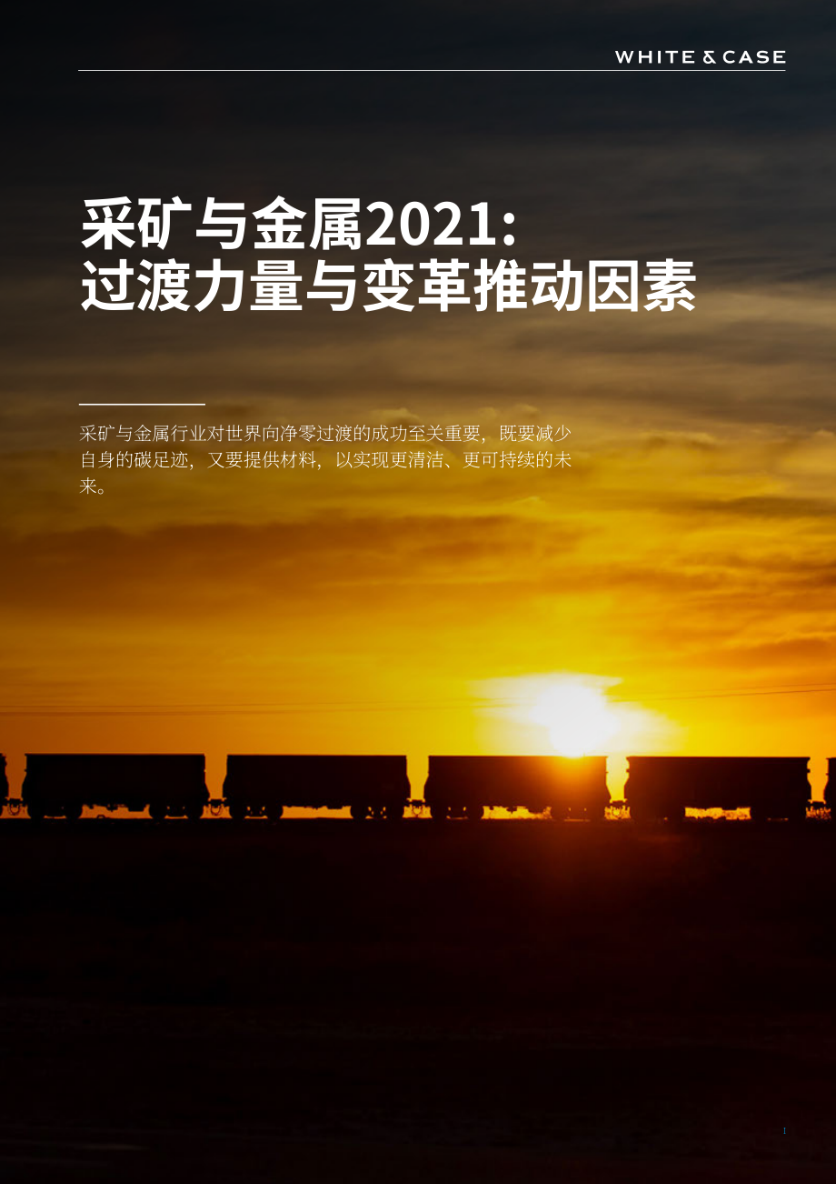 伟凯：2021年矿业和金属行业报告-转型的动力和变革的影响因素（英文版）（28页）.pdf_第1页