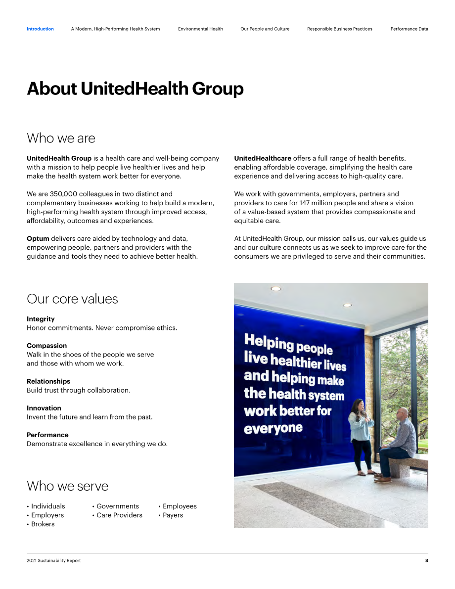 联合健康集团UnitedHealth Group （UNH）2021年可持续发展报告「NYSE」（英文版）（111页）.pdf_第8页