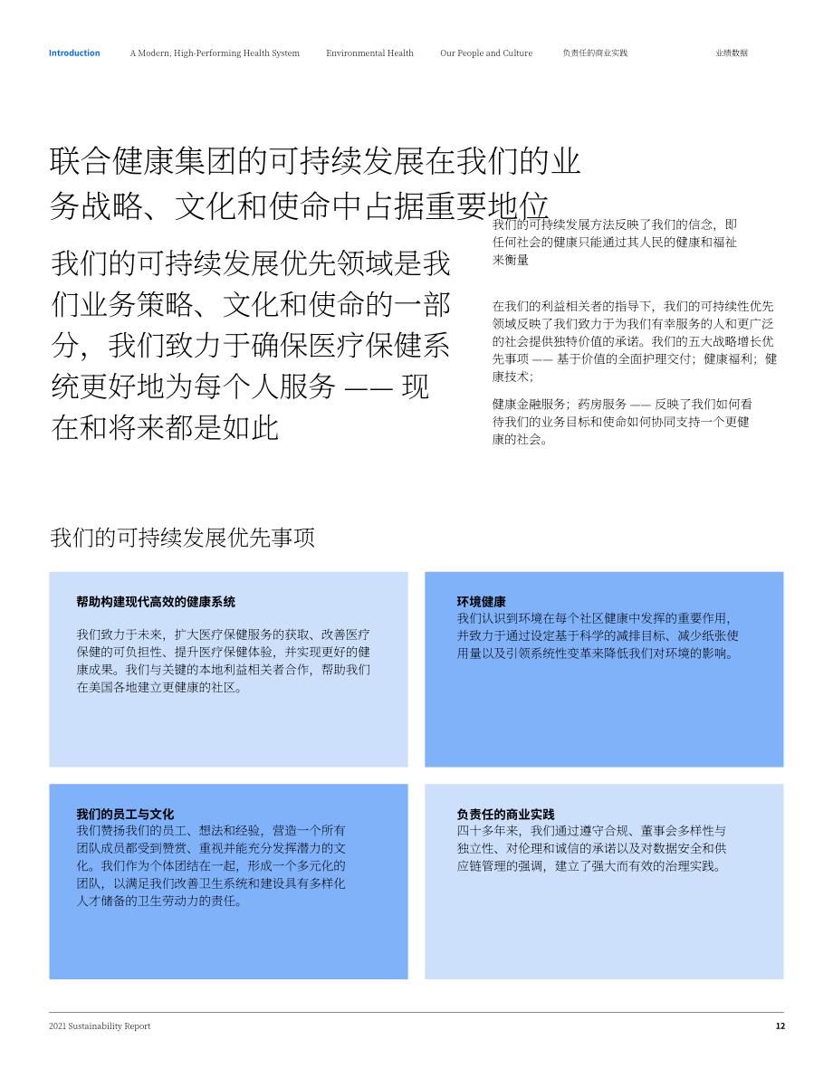 联合健康集团UnitedHealth Group （UNH）2021年可持续发展报告「NYSE」（英文版）（111页）.pdf_第12页