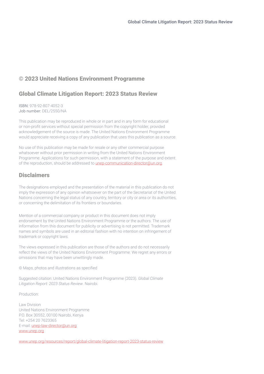 联合国环境规划署：全球气候诉讼报告：2023年现状综述（英文版）（109页）.pdf_第4页