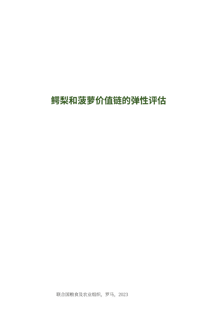 联合国粮农组织：2023年牛油果与菠萝价值链弹性评估报告（英文版）（84页）.pdf_第3页