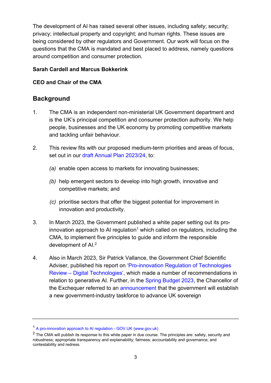 英国竞争与市场管理局（CMA）：智能基础模型：初步审查说明（2023）（英文版）（11页）.pdf_第4页