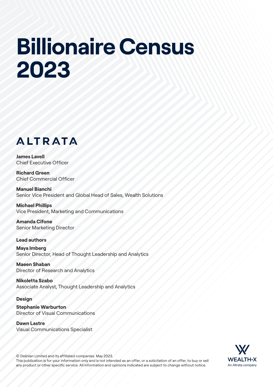 Altrata：2023年全球亿万富翁人口普查报告（英文版）（32页）.pdf_第2页