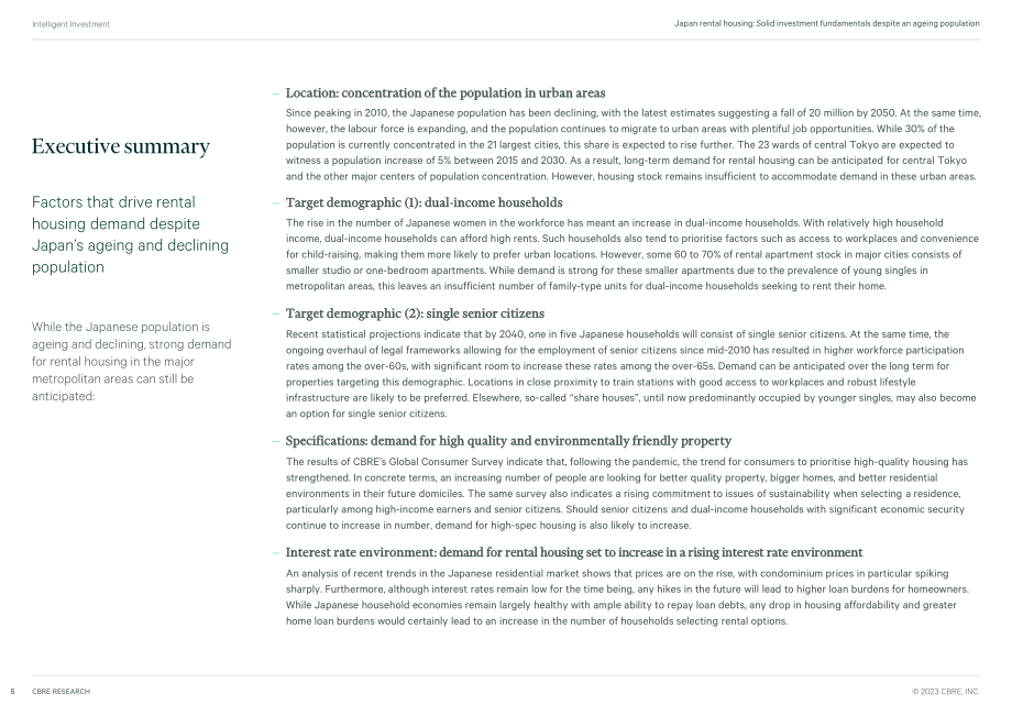 CBRE：2023年日本租房市场报告-人口老龄化投资基本面稳固（英文版）（40页）.pdf_第5页