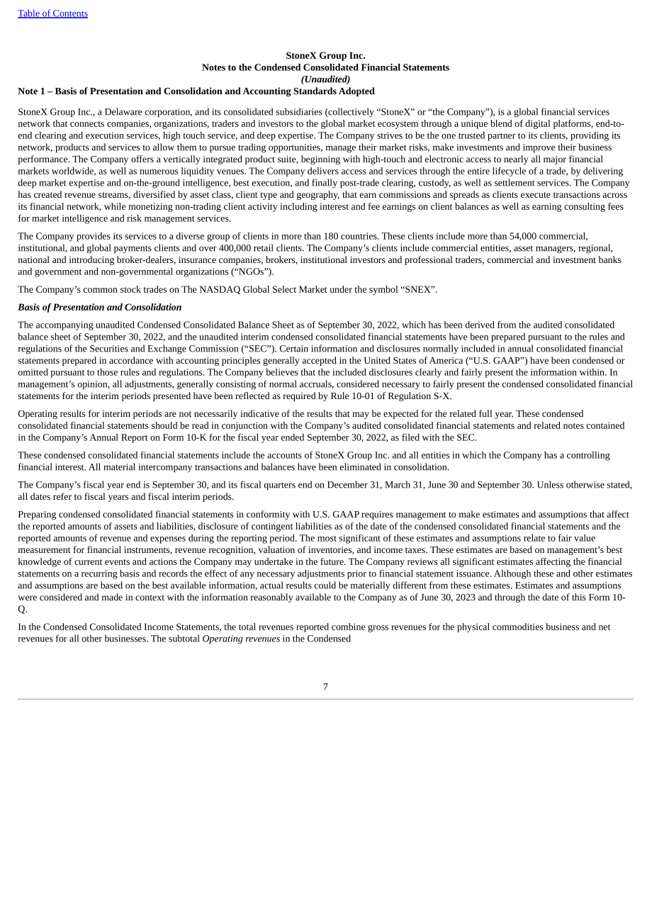 StoneX集团（STONEX GROUP）2023年第二季度财报（英文版）（227页）.pdf_第9页