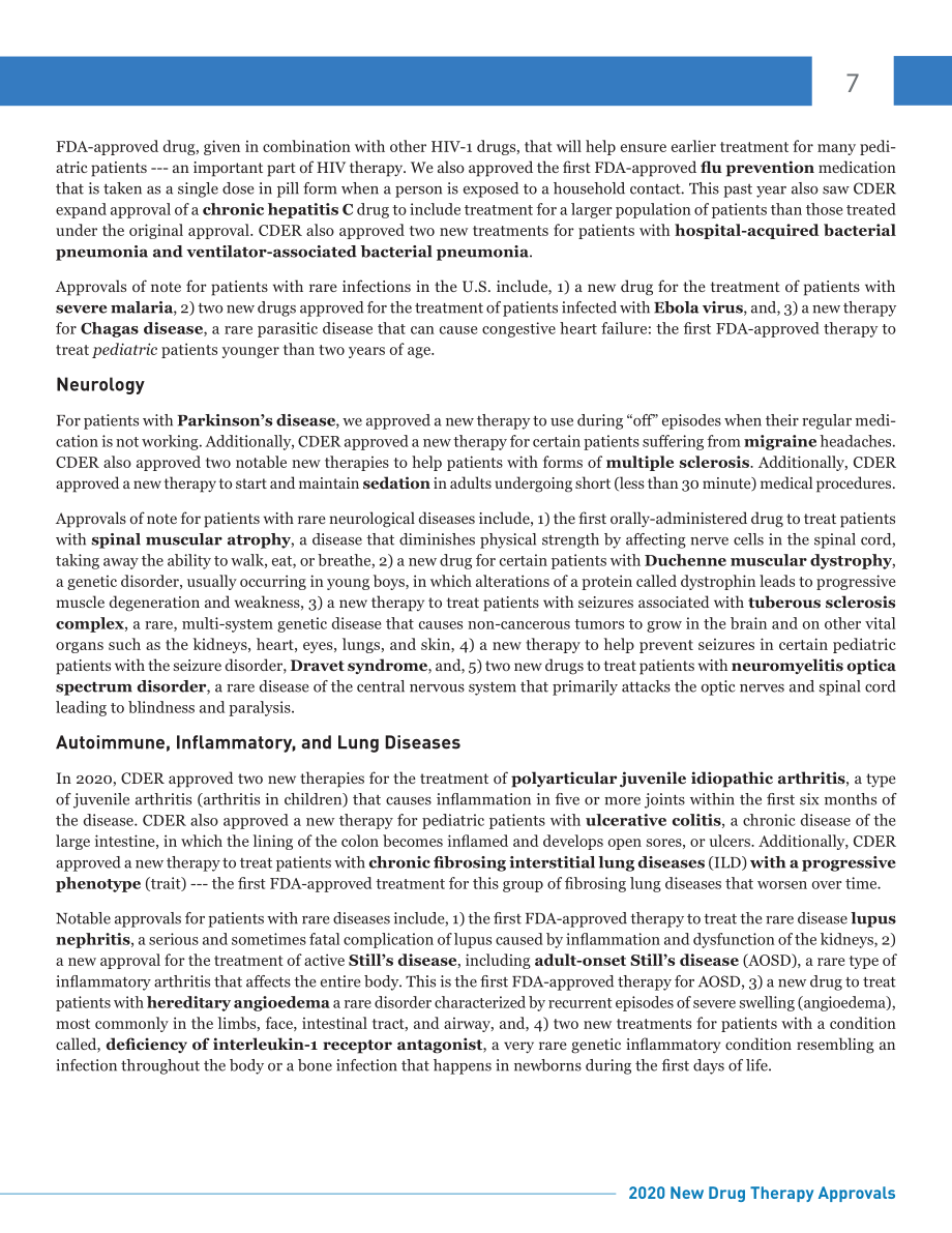 美国FDA药物评价和研究中心（CDER）：2020年度新药获批报告（英文版）（44页）.pdf_第7页
