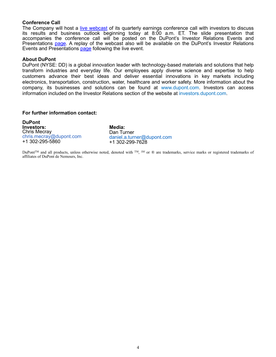 杜邦公司DuPont（DD）2024年第二季度财报「NYSE」（英文版）（14页）.pdf_第4页