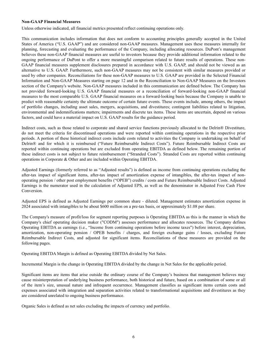 杜邦公司DuPont（DD）2024年第二季度财报「NYSE」（英文版）（14页）.pdf_第6页