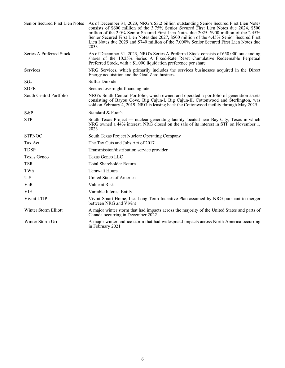 NRG Energy（NRG）2023年10-K年度报告（英文版）（169页）.pdf_第6页