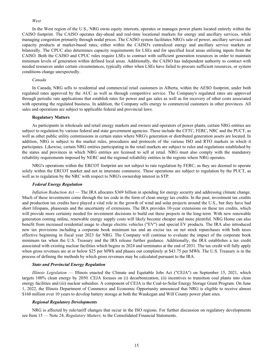 NRG Energy（NRG）2022年10-K年度报告（英文版）（159页）.pdf_第15页