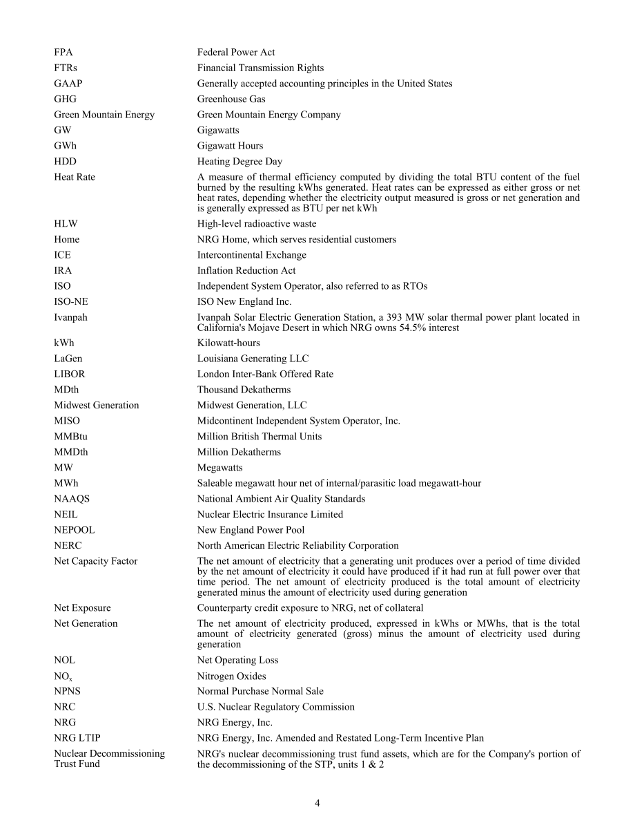 NRG Energy（NRG）2022年10-K年度报告（英文版）（159页）.pdf_第4页