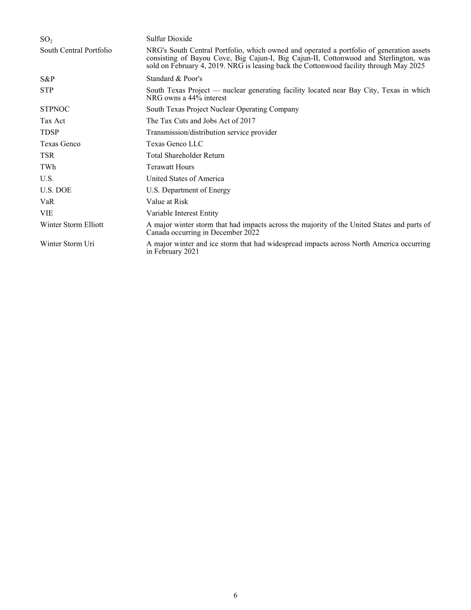 NRG Energy（NRG）2022年10-K年度报告（英文版）（159页）.pdf_第6页