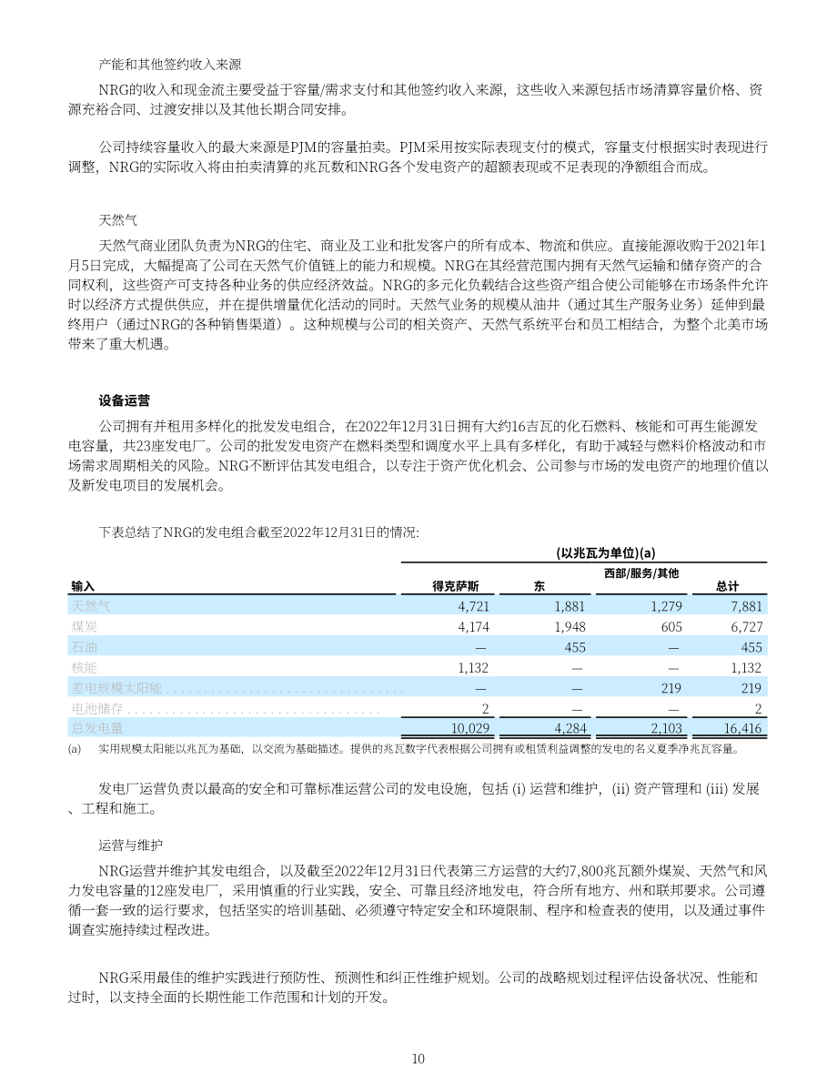 NRG Energy（NRG）2022年10-K年度报告（英文版）（159页）.pdf_第10页