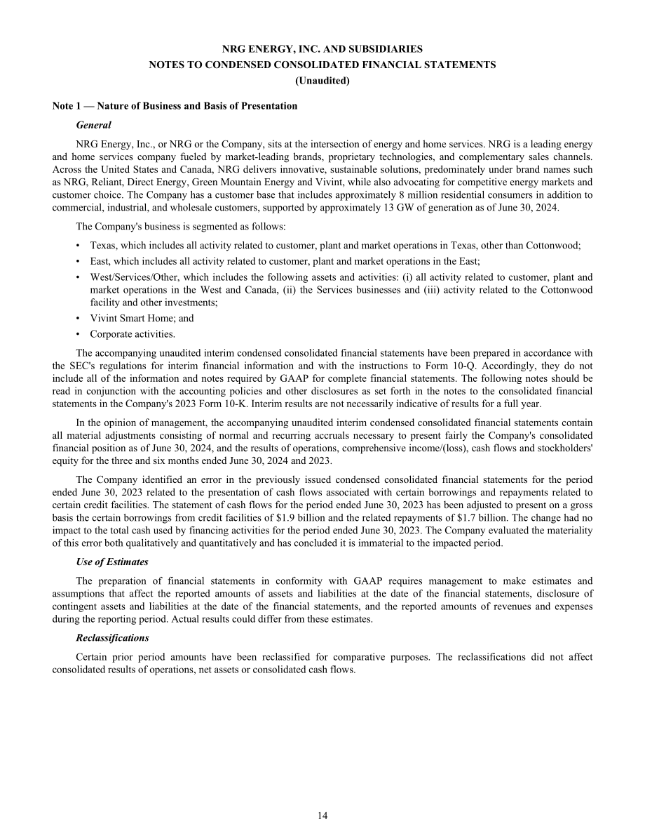 NRG Energy（NRG）2024年第二季度财报（英文版）（83页）.pdf_第14页