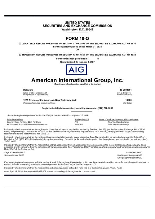 美国国际集团（AMERICAN INTERNATIONAL GROUP）2024年第一季度财报（英文版）（131页）.pdf