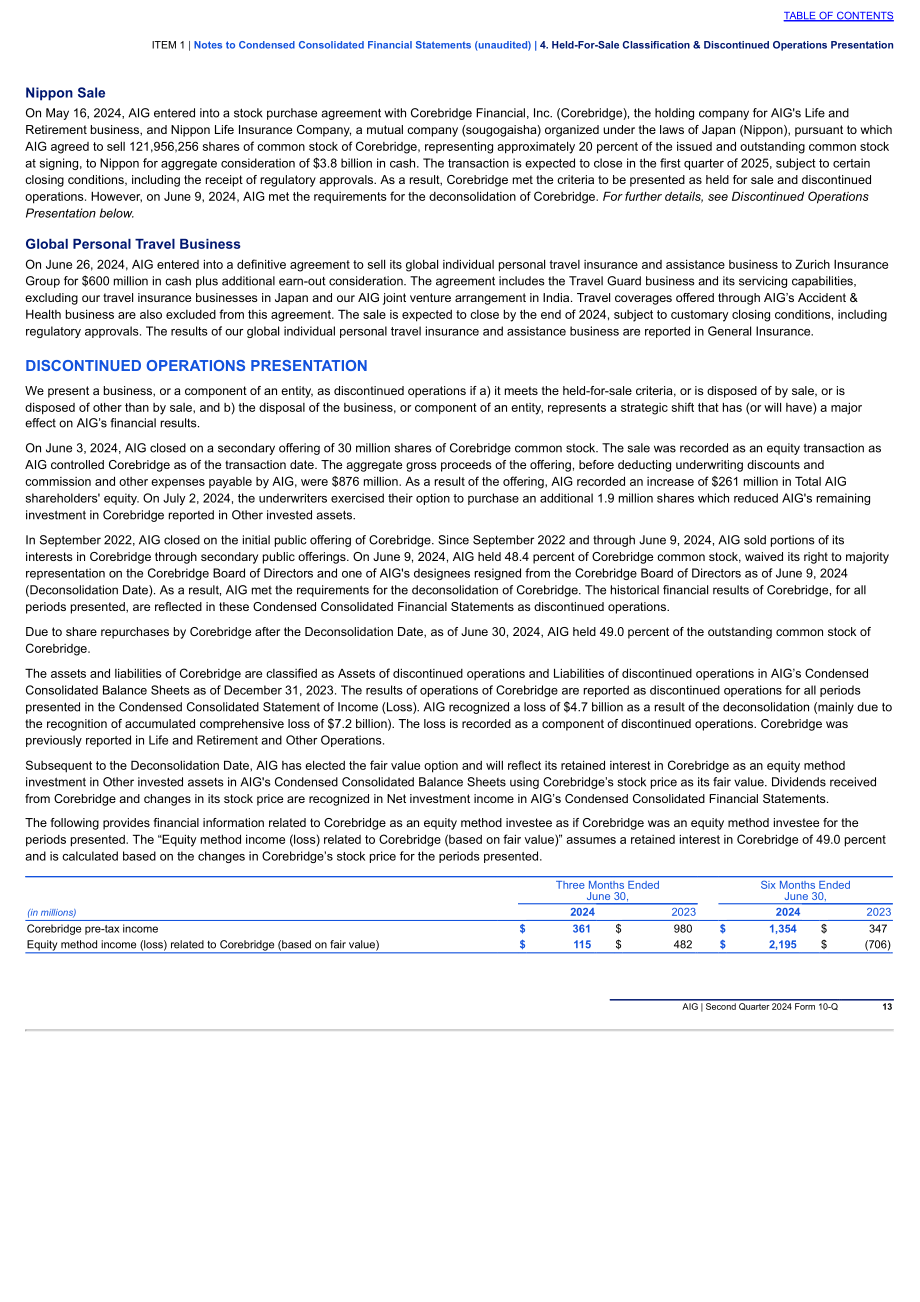 美国国际集团（AMERICAN INTERNATIONAL GROUP）2024年第二季度财报（英文版）（115页）.pdf_第14页