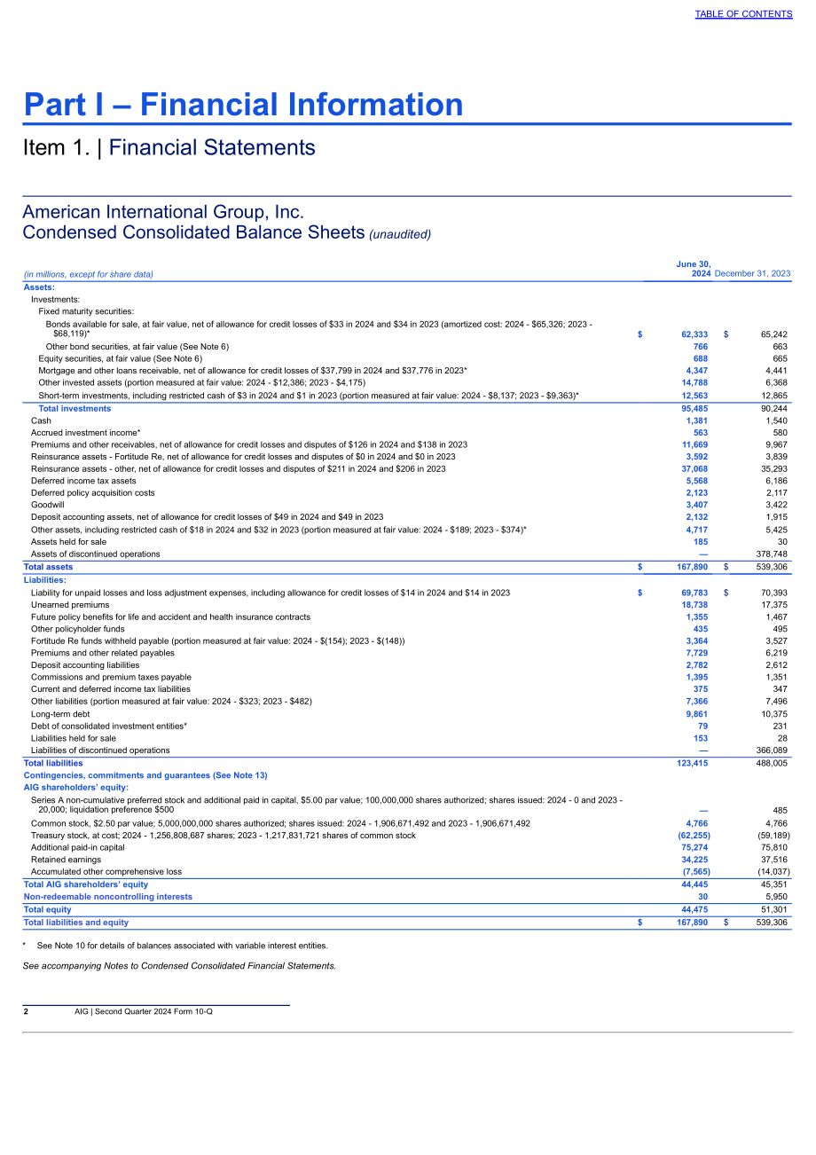 美国国际集团（AMERICAN INTERNATIONAL GROUP）2024年第二季度财报（英文版）（115页）.pdf_第3页