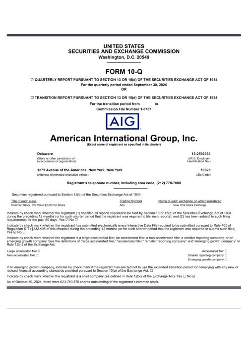 美国国际集团（AMERICAN INTERNATIONAL GROUP）2024年第三季度财报（英文版）（287页）.pdf