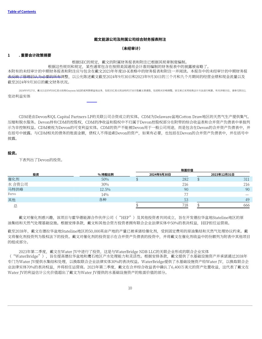 戴文能源公司Devon Energy（DVN）2024年第三季度财报（英文版）（72页）.pdf_第10页