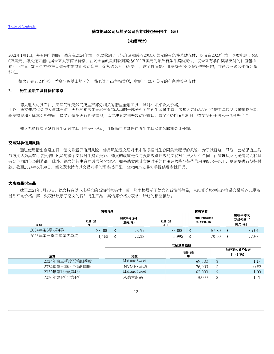 戴文能源公司Devon Energy（DVN）2024年第二季度财报（英文版）（79页）.pdf_第12页