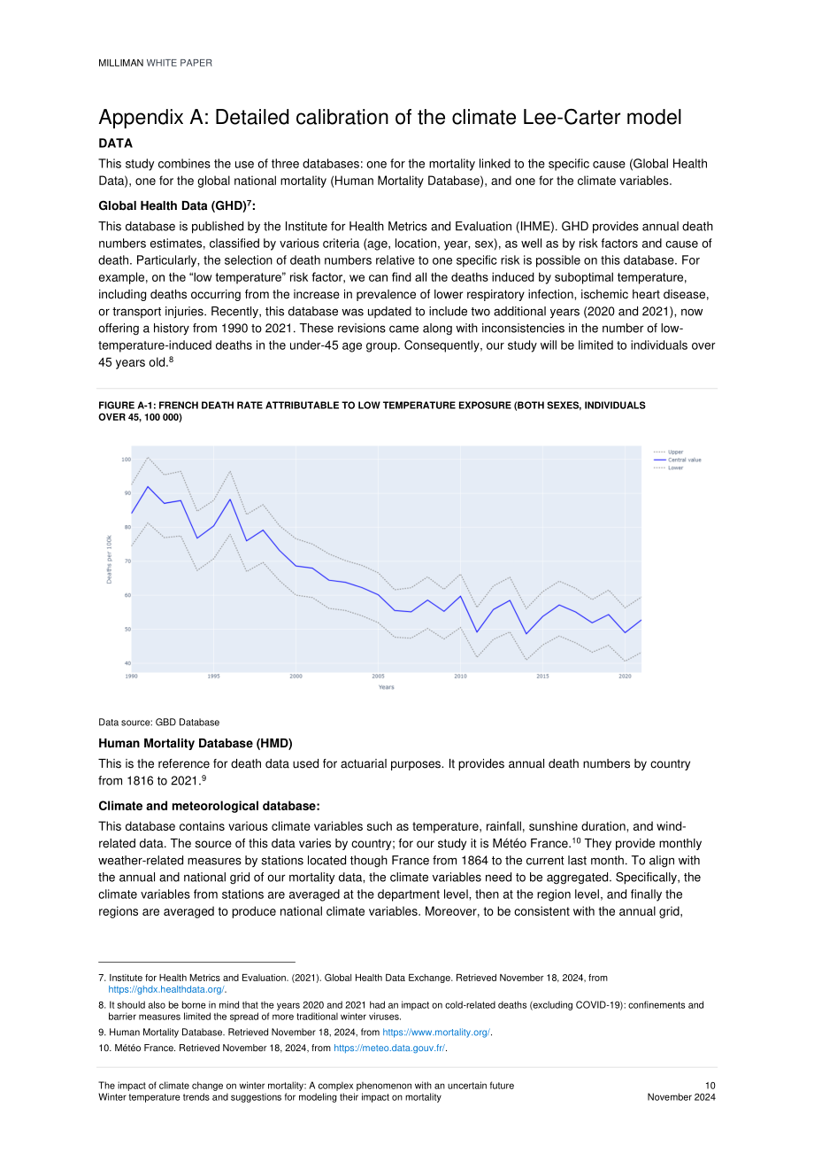 Milliman：2024气候变化对冬季死亡率的影响研究报告：未来趋势的不确定性与冬季气温对死亡率影响的模型构建建议（英文版）（17页）.pdf_第10页