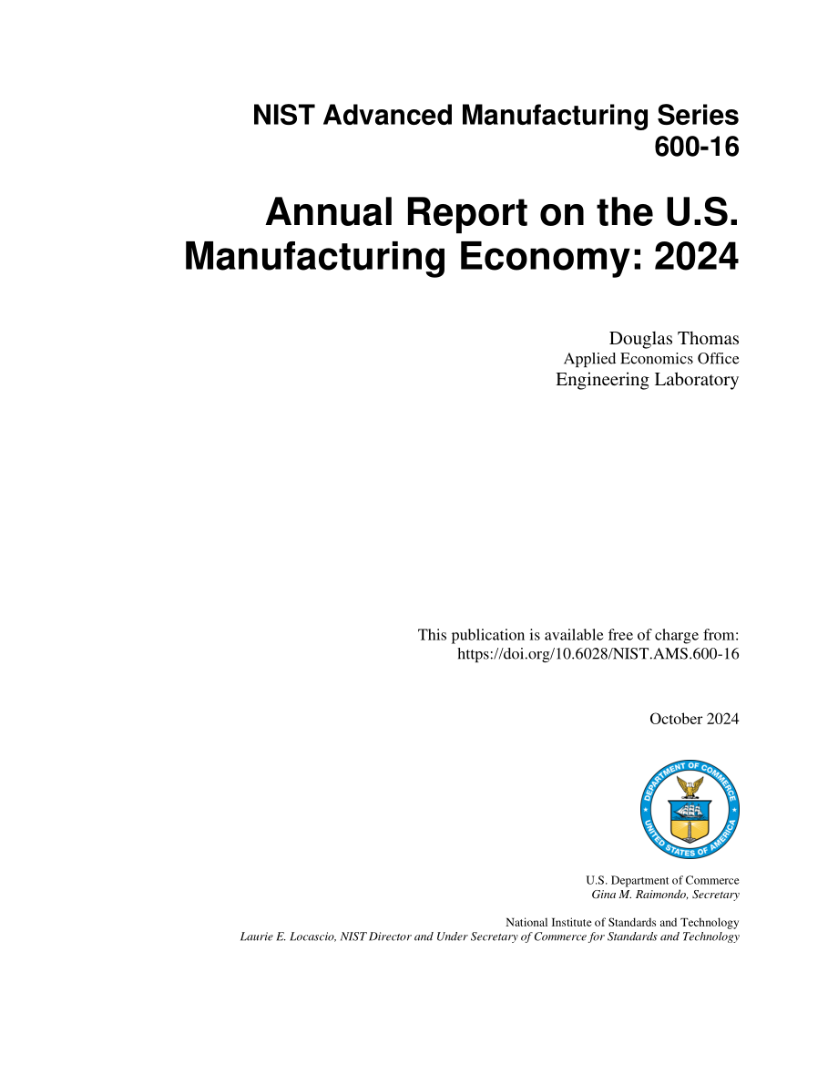 美国国家标准技术研究院（NIST）：2024年度美国制造业统计数据报告（英文版）（68页）.pdf_第2页