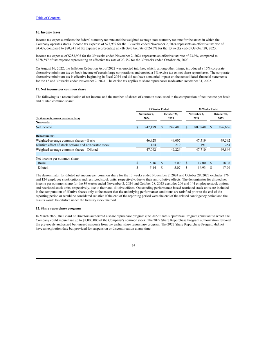 Ulta Beauty（ULTA）2024年第三季度财报（英文版）（31页）.pdf_第14页