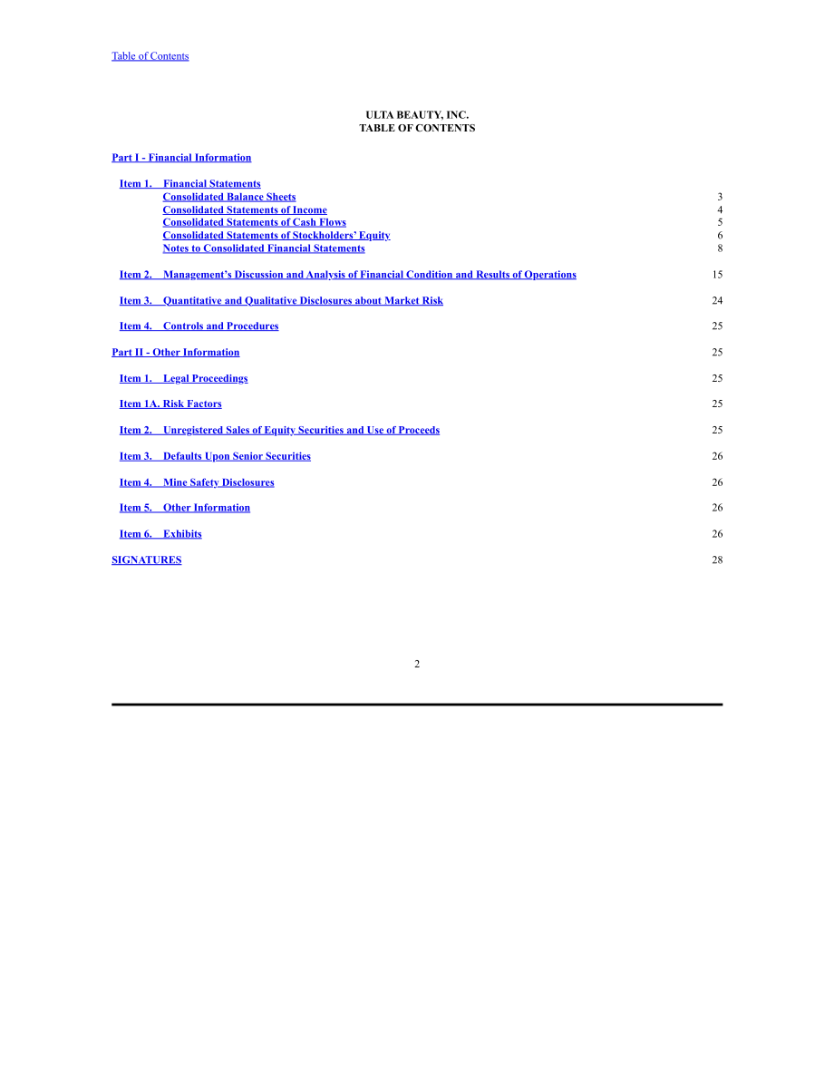 Ulta Beauty（ULTA）2024年第三季度财报（英文版）（31页）.pdf_第2页