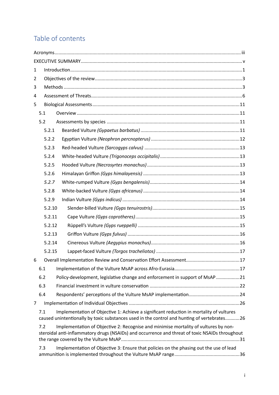 Vulture MsAP：2024非洲-欧亚秃鹫多物种保护行动计划中期实施审查报告（英文版）（89页）.pdf_第7页