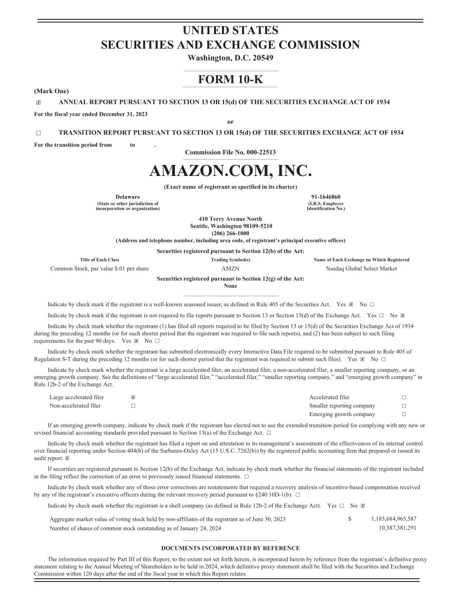 亚马逊Amazon.com Inc.（AMZN）2023年年度报告「NASDAQ」（英文版）（92页）.pdf_第13页